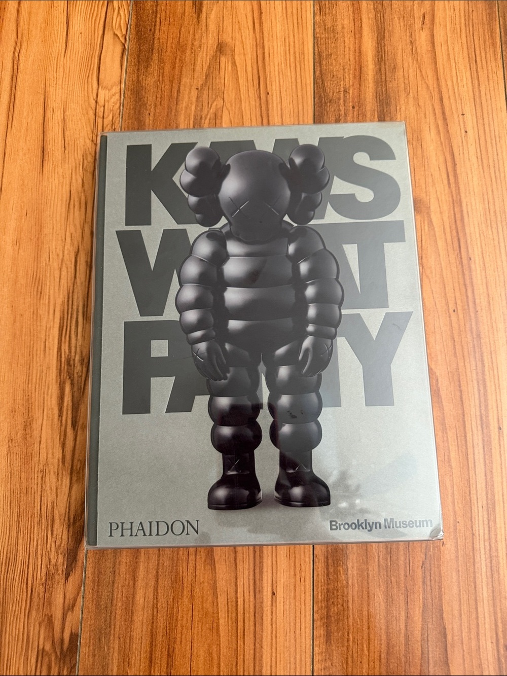 Phaidon Hardcover Art Book with Black KAWS Companion on Gray Cover